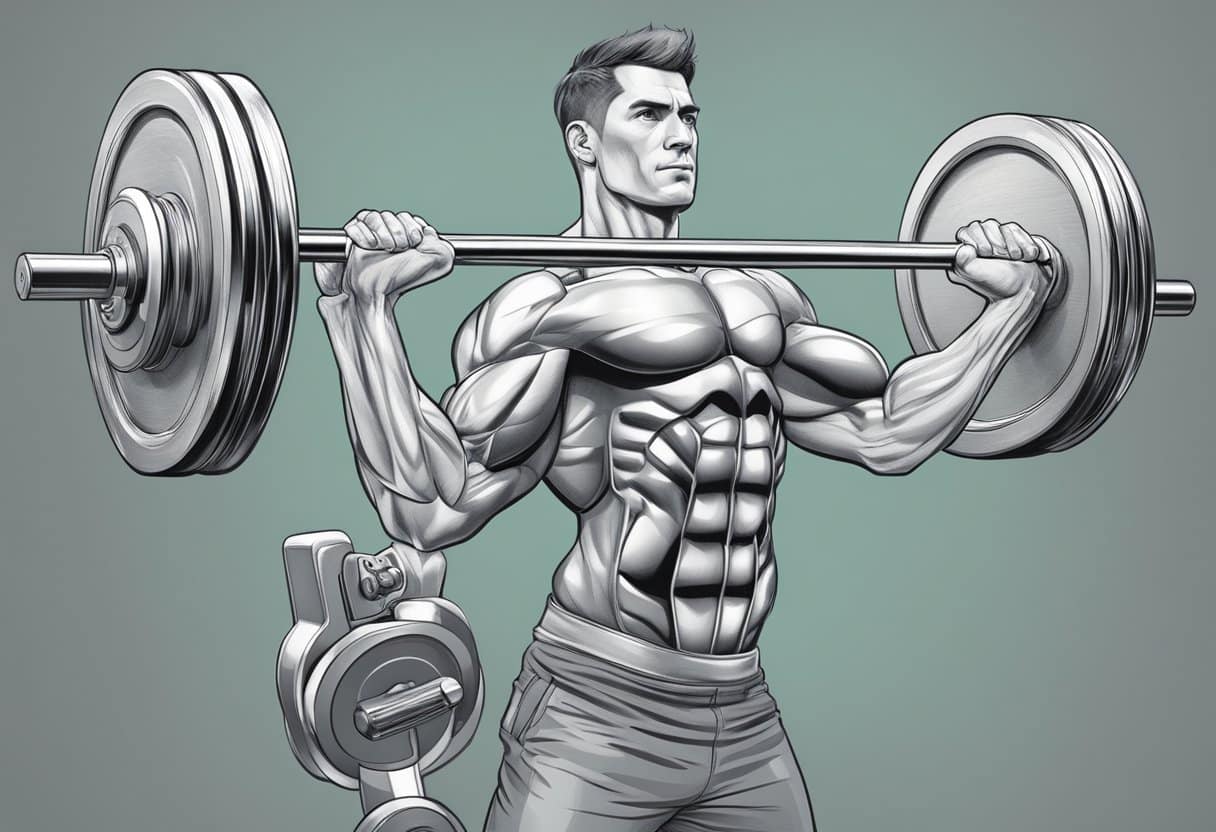 A person lifting free weights with full range of motion, showcasing the versatility and effectiveness compared to machines