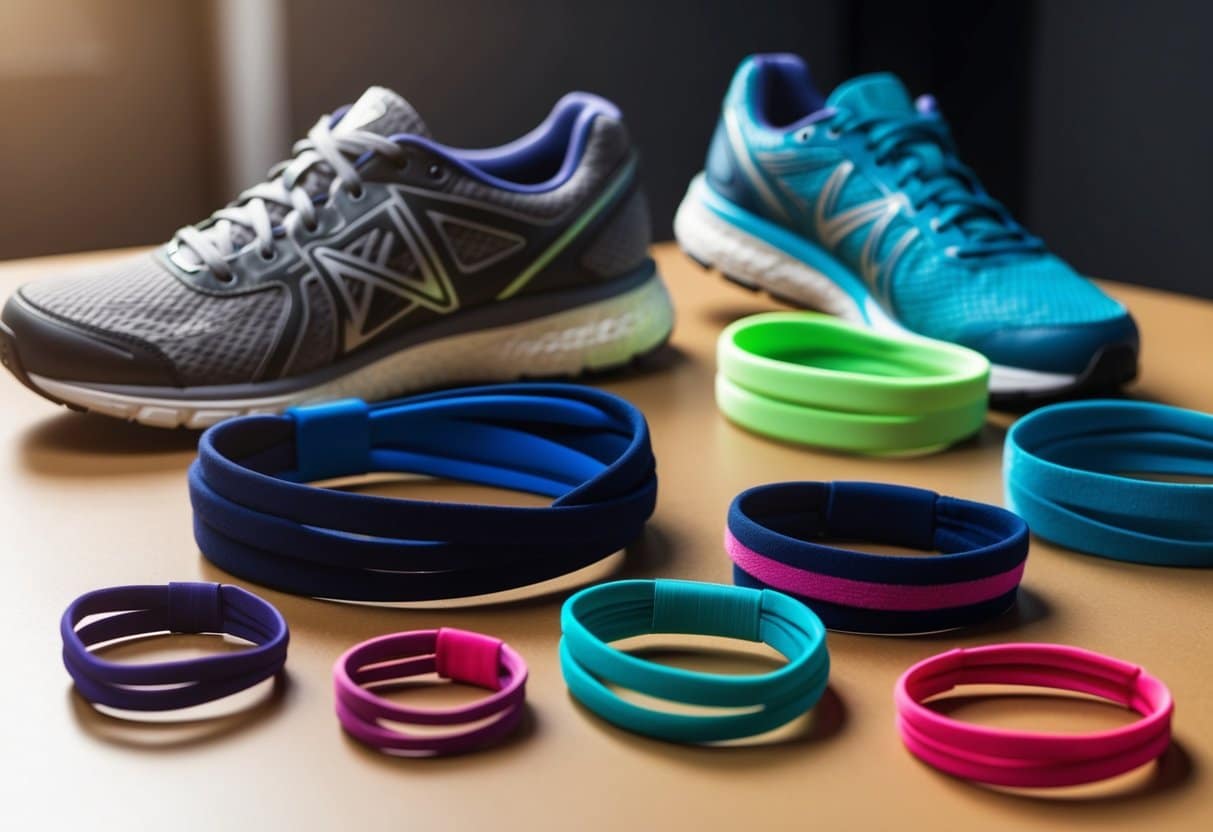 a group of colorful headbands and shoes