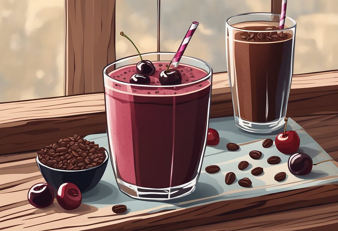 a drink in a glass