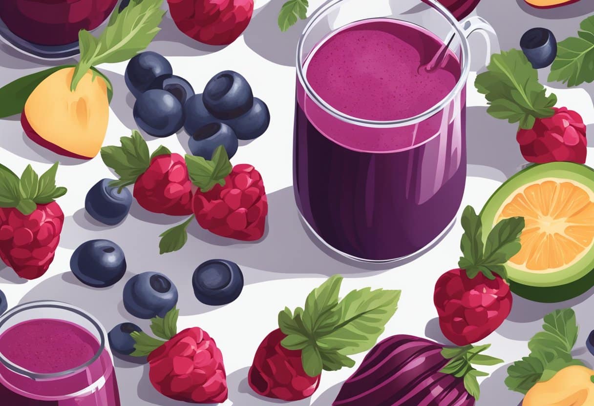 a close up of a glass of juice